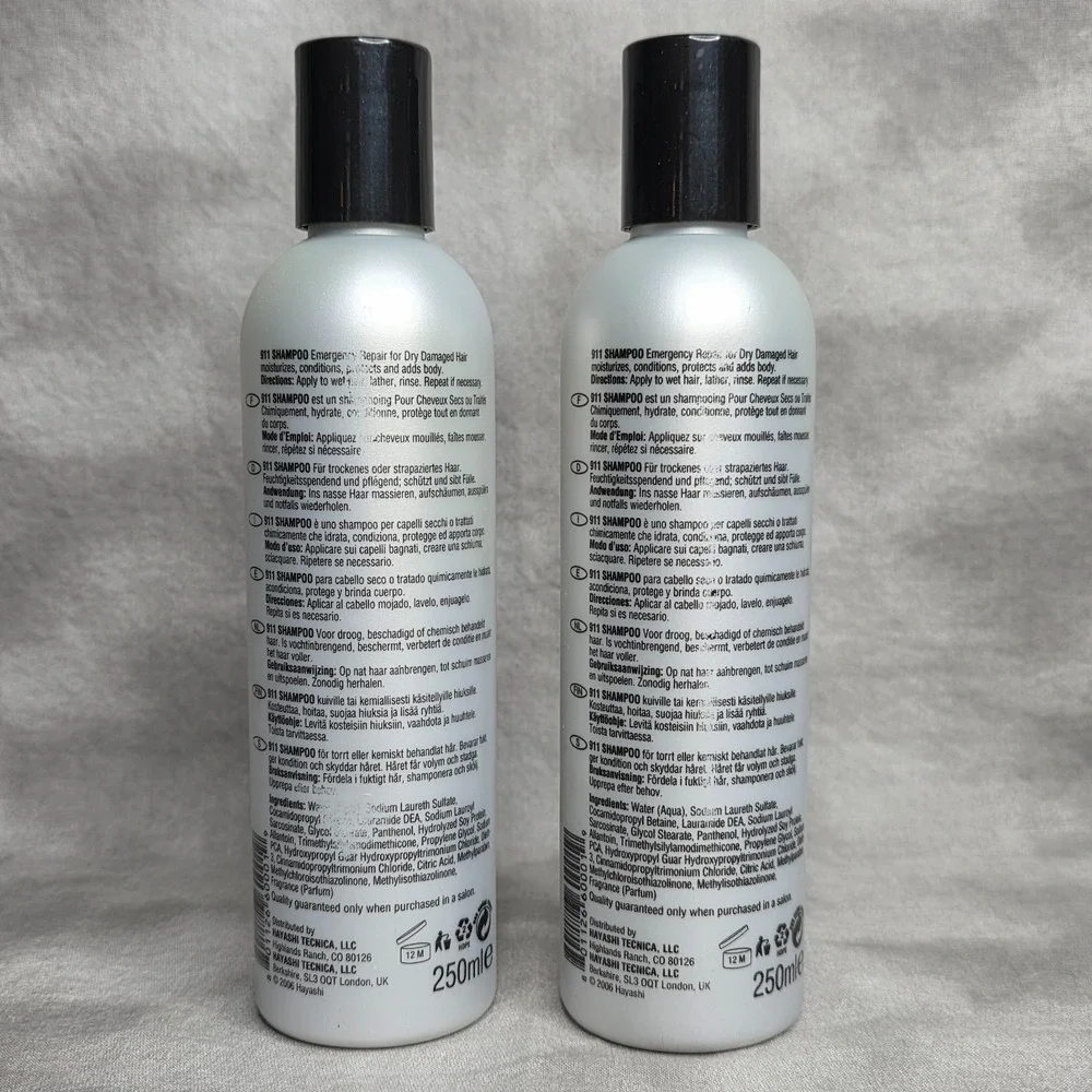 (x2) HAYASHI System 911 Shampoo Emergency Repair‎ 8.4 oz